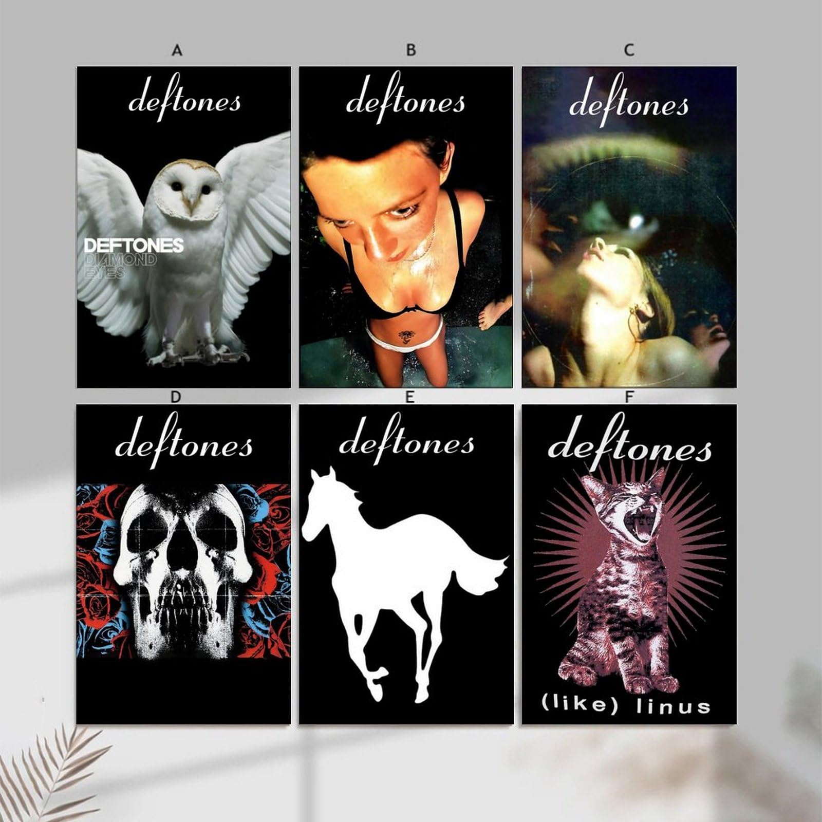 Jidadio Set Of 6 Deftones Poster Music Vintage Art Album Cover